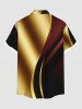 Curve Light Beam Colorblock Print Plus Size Matching Outfit For Couples -  