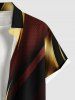 Curve Light Beam Colorblock Print Plus Size Matching Outfit For Couples -  