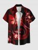 Ombre Floral Ribbon Print Plus Size Matching Outfit For Couples -  