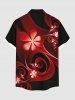 Ombre Floral Ribbon Print Plus Size Matching Outfit For Couples -  