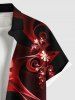 Ombre Floral Ribbon Print Plus Size Matching Outfit For Couples -  