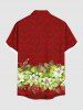 Costume de Plage Transparent Texturé Imprimé Feuilles et Fleurs Grande Taille pour Couples - Rouge 