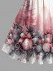 Christmas Tree Ball Gift Print Plus Size Matching Outfit For Couples -  