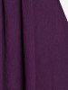 Buckle Ruched Butterfly Sleeves T-Shirt and Bowknot Lace Leggings Plus Size Outfit -  