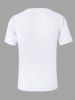 Plus Size Coconut Tree Bird Seascape Print Hawaii T-shirt For Men -  