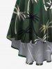 Plus Size Coconut Tree Print High Low Hawaii Cami Dress -  