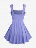 Plus Size Star Silver Stamping Ruched Ruffles Tulip Hem Tank Top -  