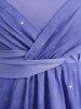 Plus Size Star Silver Stamping Ruched Ruffles Tulip Hem Tank Top -  