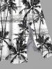 Plus Size Coconut Tree Tie Dye Print Split Hawaii Midi Dress -  