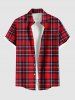 Plaid Print Plus Size Matching Beach Outfit For Couples -  
