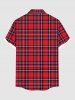 Plaid Print Plus Size Matching Beach Outfit For Couples -  