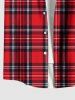 Plaid Print Plus Size Matching Beach Outfit For Couples -  