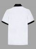 Plus Size Sea Waves Floral Turtle Print Zipper Hawaii Polo Shirt For Men -  
