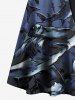 Robe Hawaii Imprimé Requins dans le Monde Sous-Marin avec Ceinture - Multi-A L