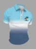 Coconut Tree Sun Bird Ombre Print Plus Size Matching Hawaii Beach Outfit For Couples -  