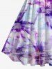 Plus Size Coconut Tree Tie Dye Print Hawaii 1950s Vintage Dress -  