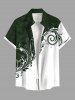 Costume D'habit de Grande Taille Imprimée de Feuilles Tropicales - Blanc 