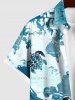 Costume de Plage Grande Taille Imprimé Carte du Monde en Bleu D'océan pour Couples - Multi-A 