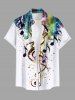 Music Symbol Star Paint Print Plus Size Matching Hawaii Beach Outfit For Couples -  
