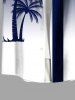 Contrastant Imprimé Cocotier Grande Taille pour la Plage - Bleu 