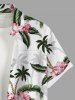 Coconut Tree Tropical Leaves Floral Print Plus Size Matching Hawaii Beach Outfit For Couples -  