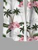 Coconut Tree Tropical Leaves Floral Print Plus Size Matching Hawaii Beach Outfit For Couples -  