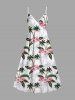Coconut Tree Tropical Leaves Floral Print Plus Size Matching Hawaii Beach Outfit For Couples -  