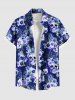 Skulls Flowers Leaf Print Plus Size Matching Hawaii Beach Outfit For Couples -  