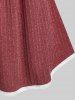 Cutout Contrast Piping T-shirt and Appliques Pocket Leggings Plus Size Outfit -  