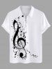 Music Festival Notes Ink Painting Splatter Print Plus Size Matching Outfit For Couples -  