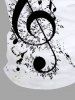 Music Festival Notes Ink Painting Splatter Print Plus Size Matching Outfit For Couples -  