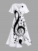 Music Festival Notes Ink Painting Splatter Print Plus Size Matching Outfit For Couples -  