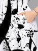 Music Festival Notes Ink Painting Splatter Print Plus Size Matching Outfit For Couples -  