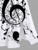 Music Festival Notes Ink Painting Splatter Print Plus Size Matching Outfit For Couples -  