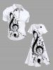Plus Size Music Notes Ink Painting Splatter Print Split Midi Dress -  