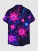 Costume de Plage Grande Taille à Fleurs Brillantes 3D pour Femme - Noir 