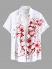 Costume de Plage Grande Taille Imprimé Floral à Deux Tons - Blanc 