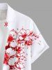 Costume de Plage Grande Taille Imprimé Floral à Deux Tons - Blanc 