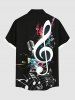 Music Festival Notes Radio Microphone Print Plus Size Matching Outfit For Couples -  