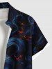 Plus Size Octopus Sea Waves Print Buttons Pocket Hawaii Shirt For Men -  