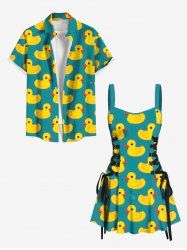 Duck Print Plus Size Matching Hawaii Beach Outfit For Couples -  