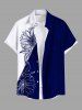 Tenue de Plage Grande Taille Imprimé Tournesol Contrastant - Bleu 