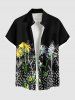 Lily Flower Branch Spotted Pin Dot Print Plus Size Matching Hawaii Beach Outfit For Couples -  