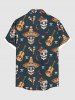 Music Festival Hat Skulls Guitar Chili Print Plus Size Matching Outfit For Couples -  