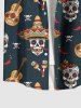 Music Festival Hat Skulls Guitar Chili Print Plus Size Matching Outfit For Couples -  