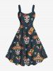 Music Festival Hat Skulls Guitar Chili Print Plus Size Matching Outfit For Couples -  