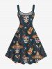 Music Festival Hat Skulls Guitar Chili Print Plus Size Matching Outfit For Couples -  