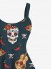 Music Festival Hat Skulls Guitar Chili Print Plus Size Matching Outfit For Couples -  