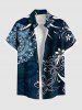 Collier avec Pendentif Boussole en Filigrane et Fleurs Style Ethnique Grande-Taille pour la Plage - Bleu de Minuit 