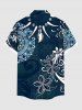 Collier avec Pendentif Boussole en Filigrane et Fleurs Style Ethnique Grande-Taille pour la Plage - Bleu de Minuit 